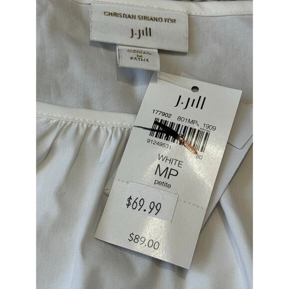 J. Jill Crisp, cotton blouse/shirt; size Med/Petite; Lightweight summer blouse - Picture 4 of 12